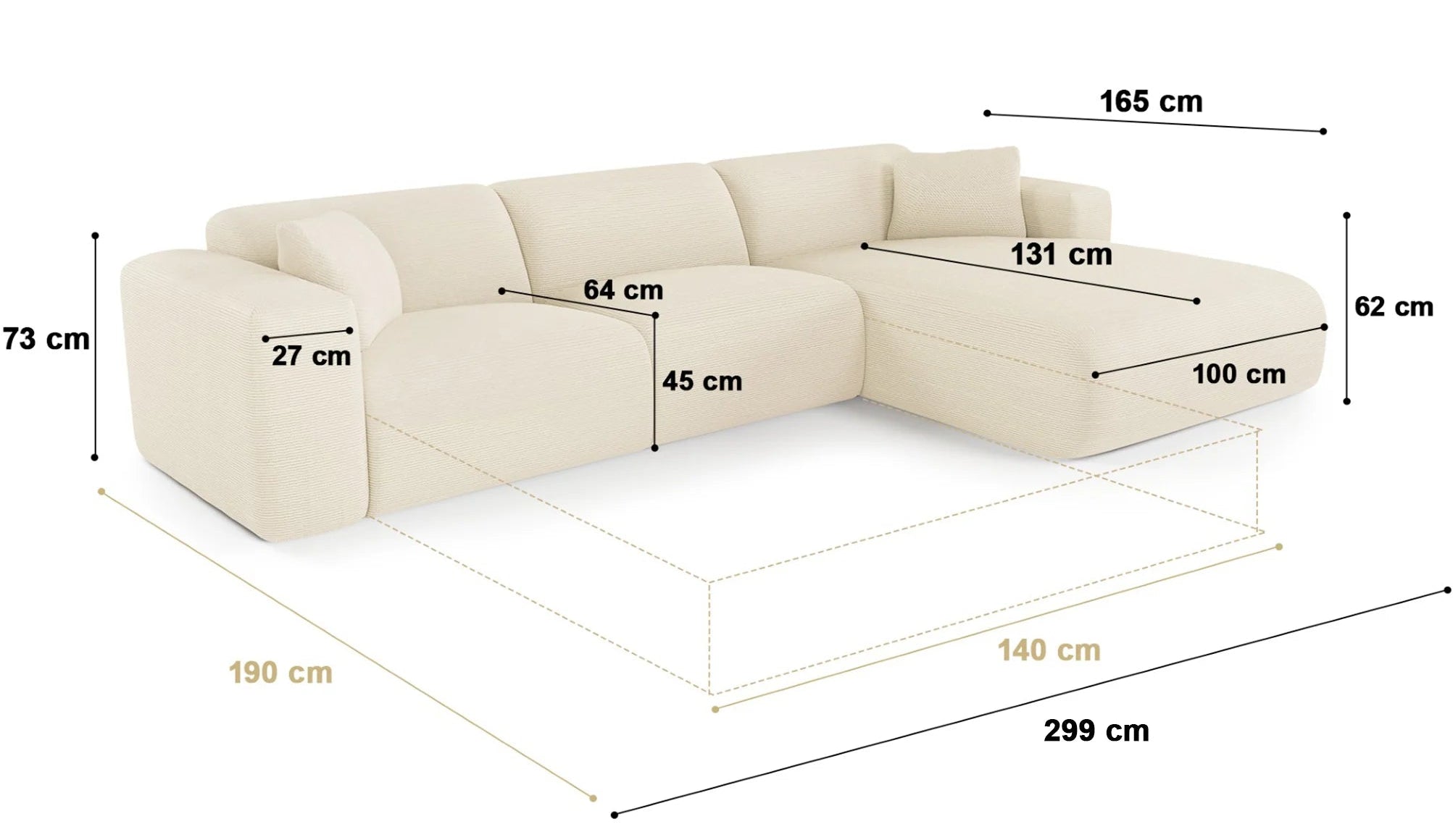 Sofá Seccional Dinacia